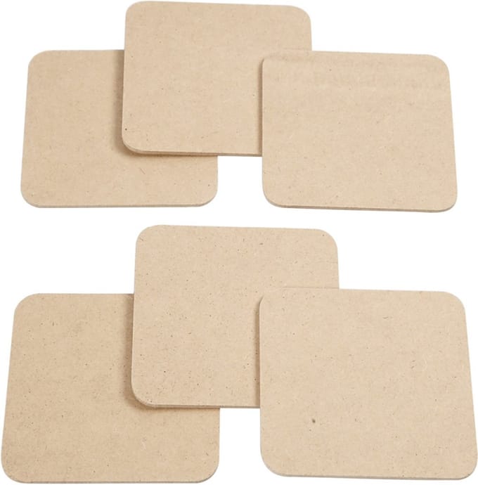 Creativ Company MDF Onderzetters 10x10 cm 50 stuks