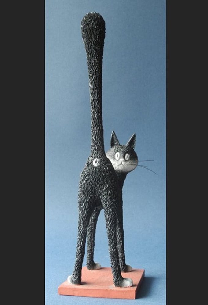 Kattenbeeldje - Dubout cat - Het derde oog - De kattenkont - 24 cm