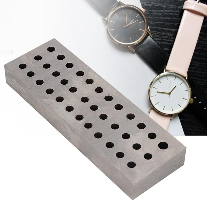 36 Gaten Staal Boren Graveren Gaten Ponsen Plaat Horloge Reparatie Accessoire Gereedschap gray