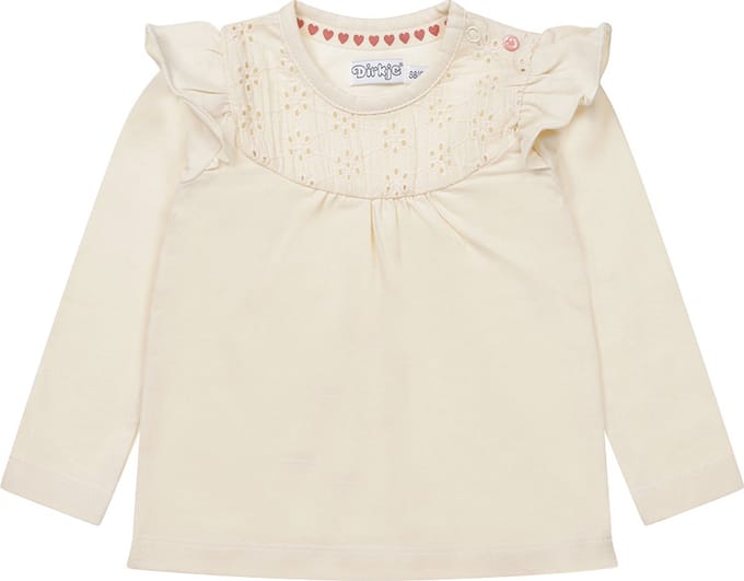 Dirkje R-CHERRY Meisjes T-shirt - Off white - Maat 62