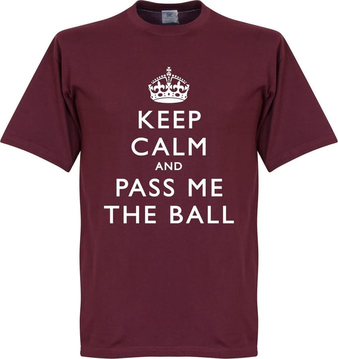 Keep Calm And Pass Me The Ball T-Shirt - XL