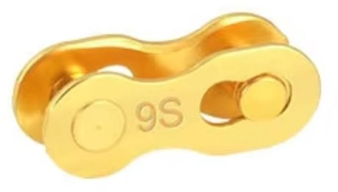 Herbruikbare Missing Chain Link - 9 Speed Smart link - Quick link Kettingschakel - voor KMC / Shimano / Sram glimmend Goud