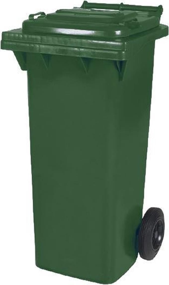 2-wiel afvalcontainer - 80 liter - groen