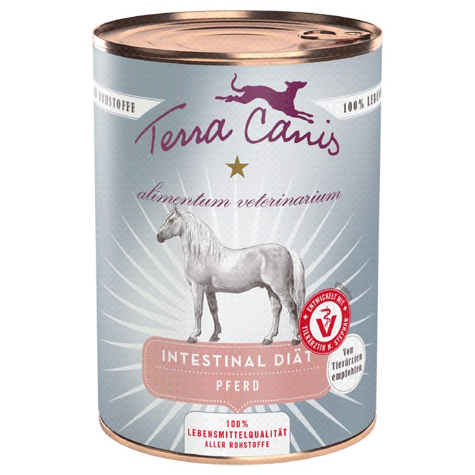 12x 400g Terra Canis Alimentum Veterinarium Intestinal Hondenvoer Nat