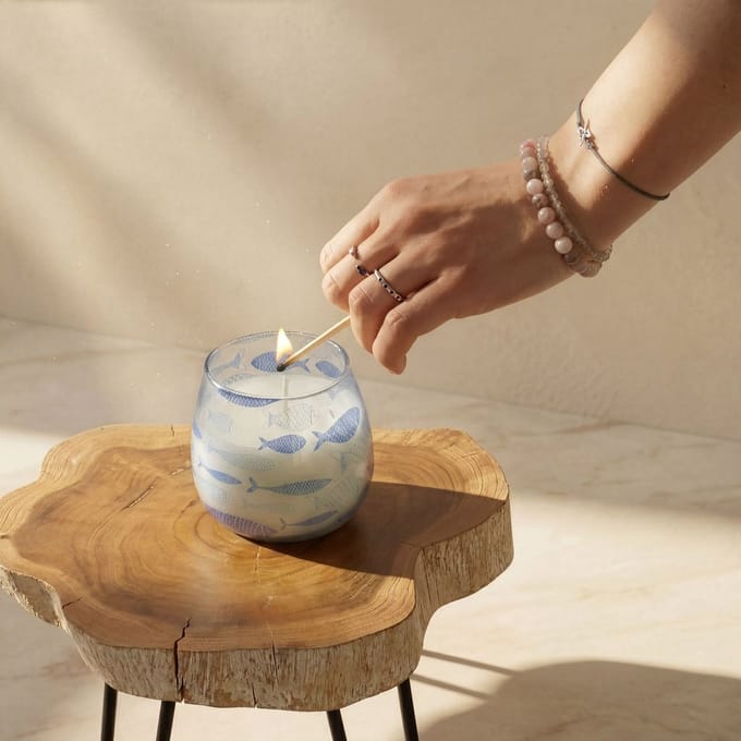 Small Glass Jar Candles - Seabreeze