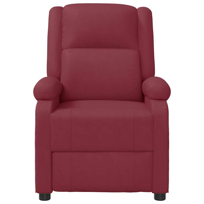 vidaXL Fauteuil verstelbaar kunstleer wijnrood