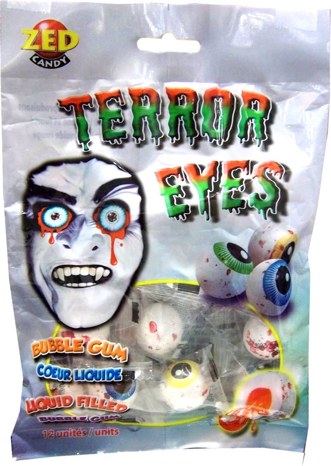 Zed Terror Eyes - 1 zakjes x 12 kauwgomballen