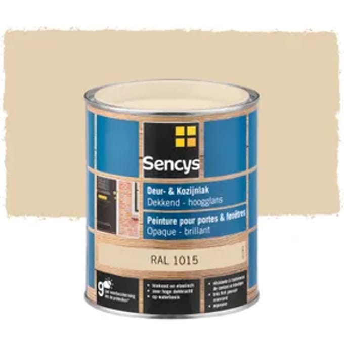 Sencys Lak Voor Deurenen Ramen Hoogglans Ral1015 750ml
