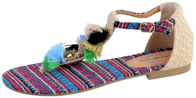 Platte sandaal