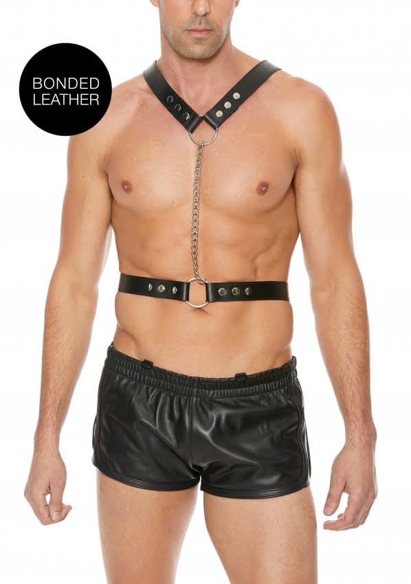Shots - Ouch! Twisted Bit Leren Harnas black One Size