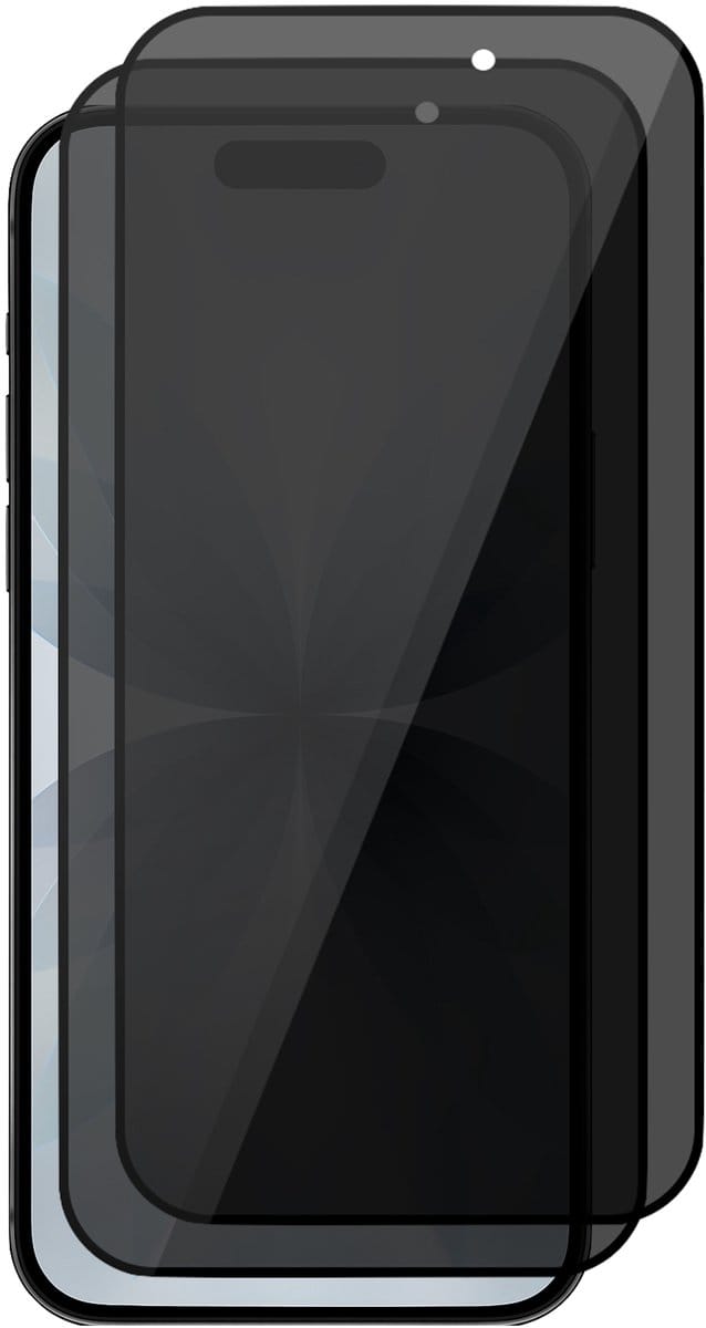 Privacy Screenprotector geschikt voor iPhone 17 - 2x Volledig Dekkend Glas Screen Protector