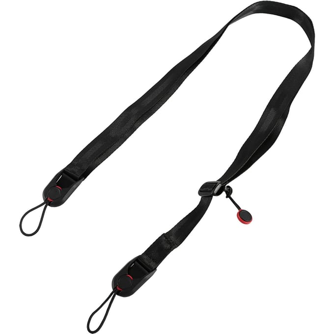 Bandoulière noire réglable pour appareil photo numérique avec boucle à dégagement rapide black
