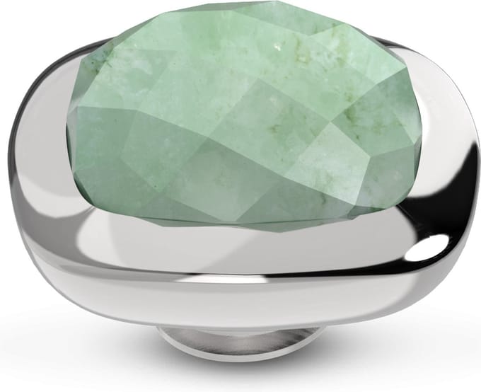 Melano Vivid Lined Steentje Jade Zilver