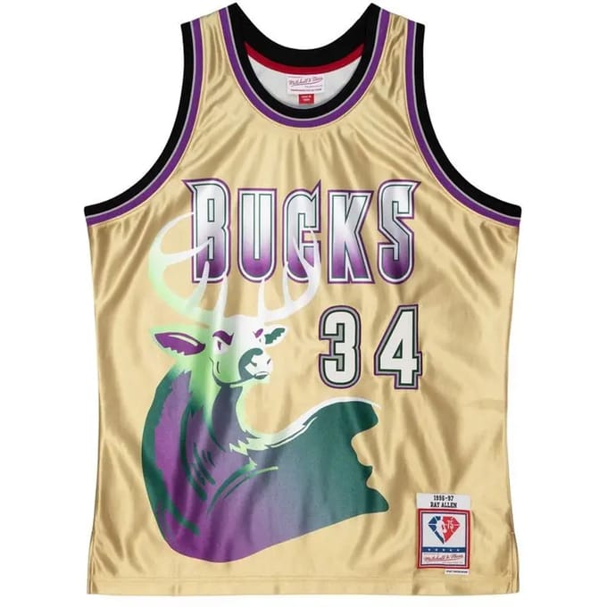 NBA shirt Milwaukee Bucks Ray Allen Swingman 75TH 1996/97