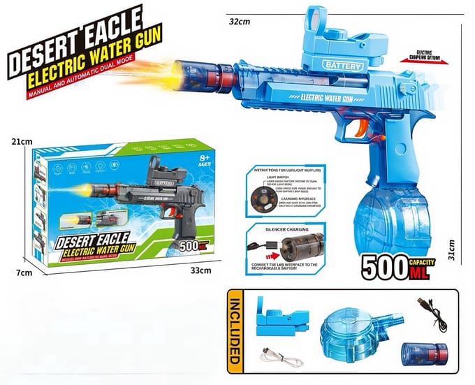 Sand Eagle Elecrtisch waterpistool met laser - electric water gun rechargeable