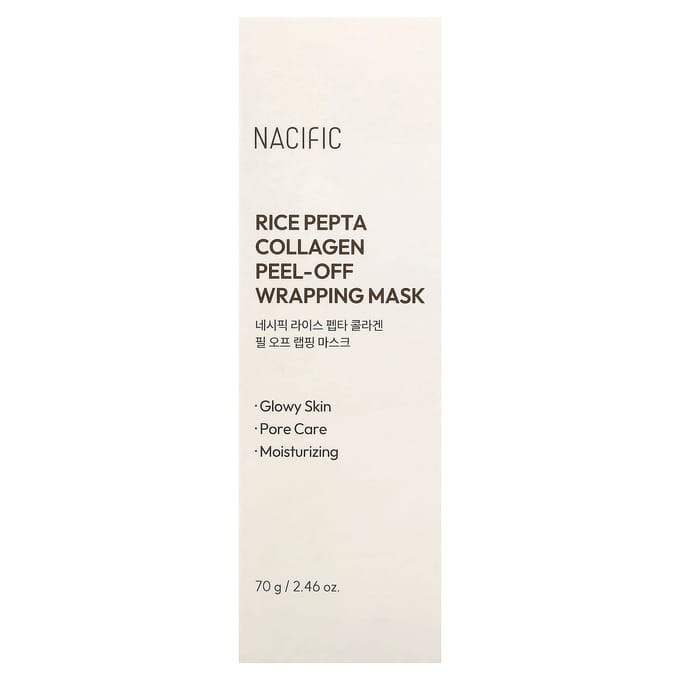 NACIFIC Rijst Pepta Collageen Peel-Off Wrapping Masker voor een stralende en verstevigende huid 70g white