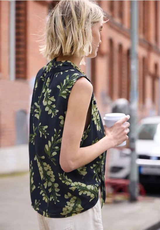 Chiffon blouse top met strik