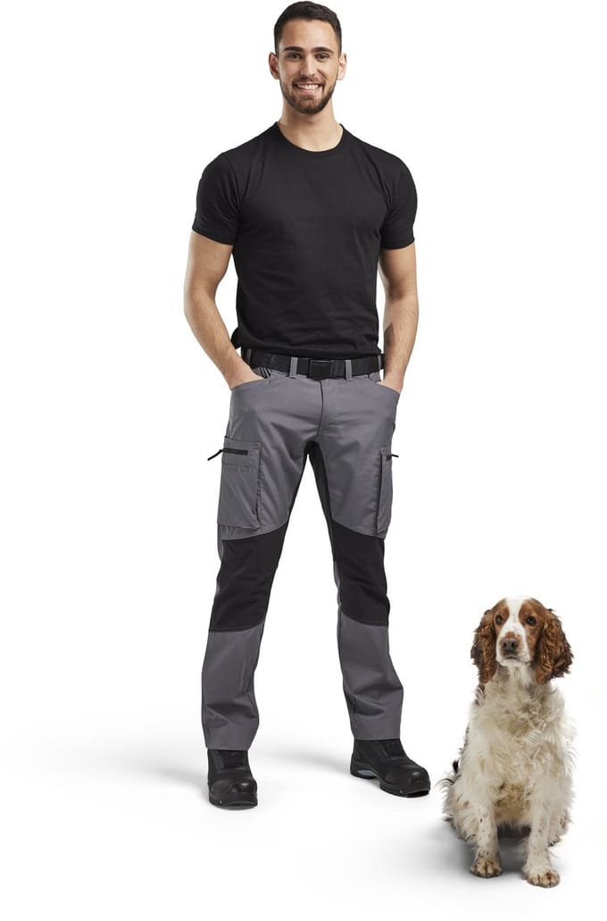 Blaklader Service werkbroek met stretch 1459-1845 - Medium Grijs/Zwart - D92