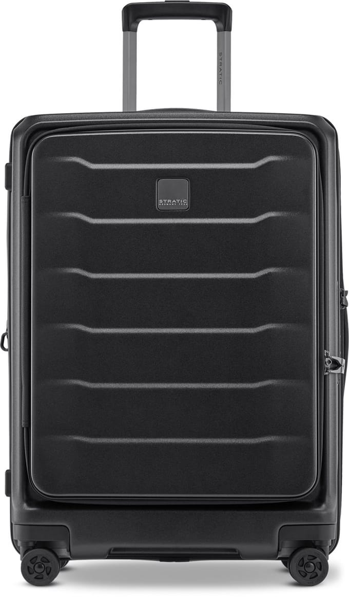 STRATIC Phoenix ML - medium koffer - 65 cm - voorvak - Black
