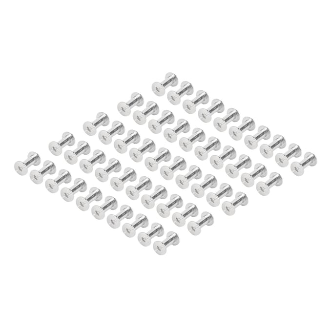 50 Sets Klinknagels en Schroeven M4 5x12x9.5mm Roestvrij Staal Platte Ronde Kop Klinknagelbevestigingsset voor