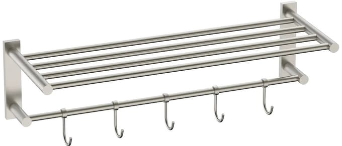 DutchLine - Handdoekrek met haken - 60cm – RVS