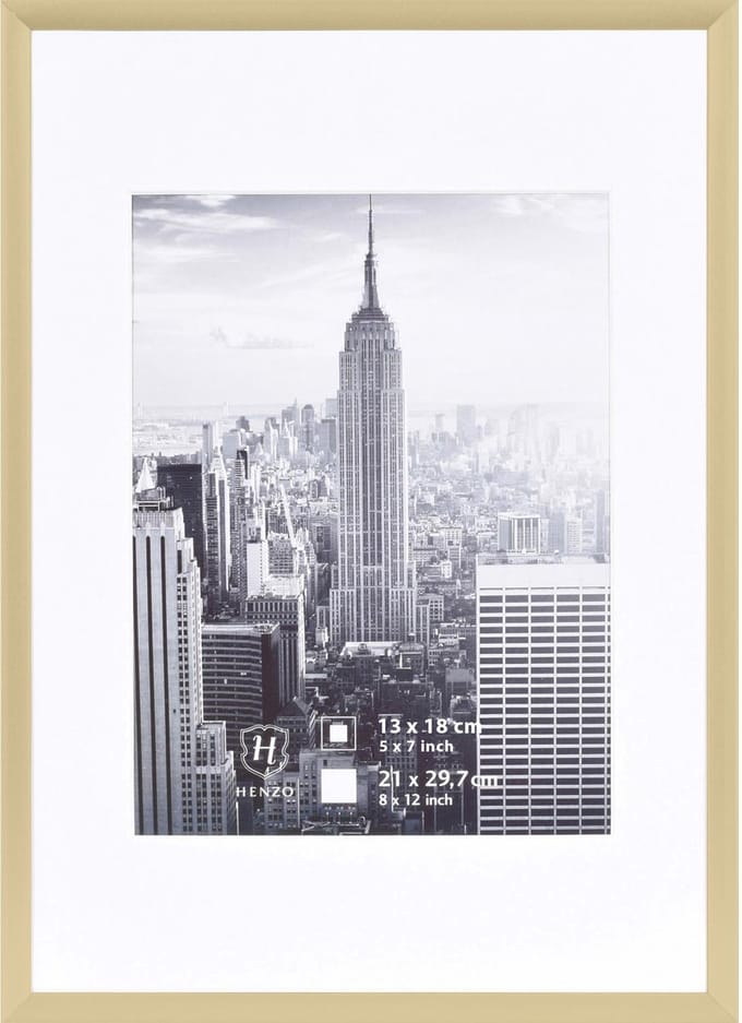 Fotolijst - Henzo - Manhattan - Fotomaat 21x30 cm - Goud