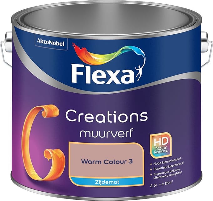 Flexa - Creations Muurverf Zijdemat - Warm Colour 3 - Mengverf - 2,5 L