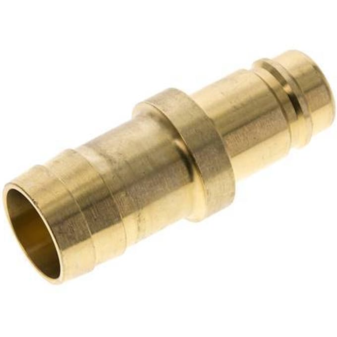Messing DN 15 Luchtkoppeling Insteeknippel 25 mm Slangpilaar
