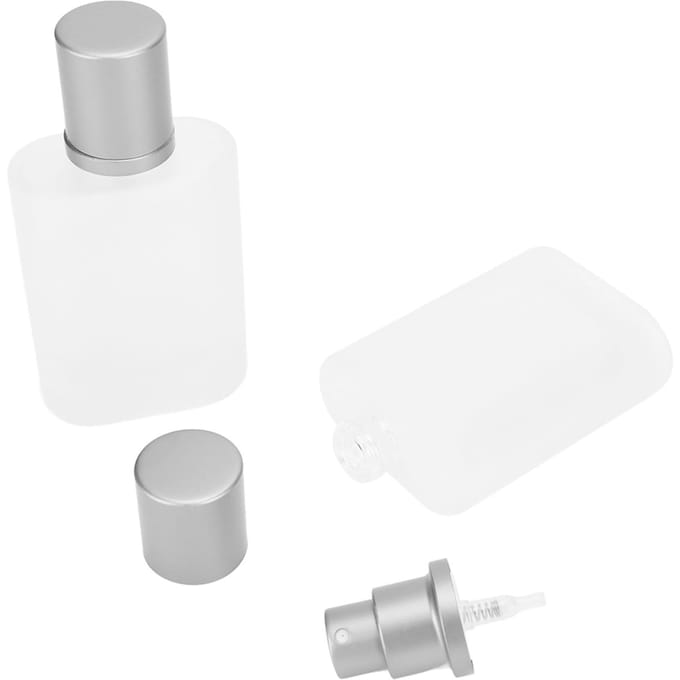 2 stuks Parfumsprayfles Dik Glas Mat Transparant Navulbaar Lege Fles 50ml white