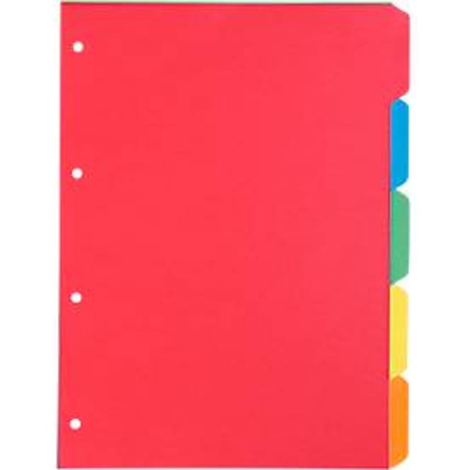 Schäfer Shop Select kartonnen index, set van 5, 4-gaats gestanst, 160 g/m² gerecycled karton, 5 stuks