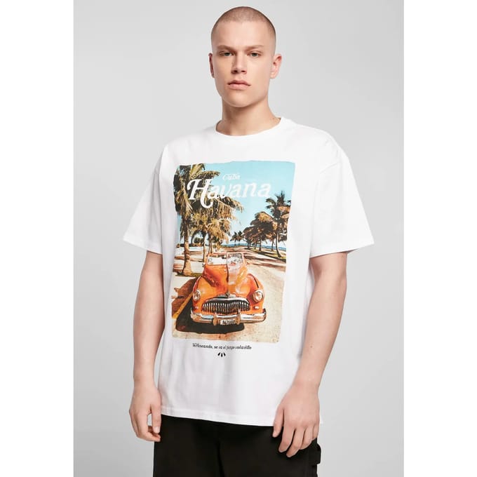 Mister Tee - Havana Vibe Oversize Heren T-shirt - L - Wit