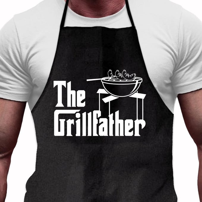 Grappige Grillschort voor Mannen - Barbecue Schort Cadeau voor Vader en BBQ Liefhebbers