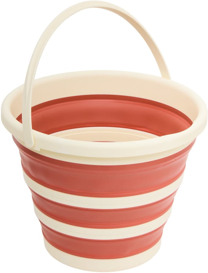 5Five Emmer - 10L - rood - PP - opvouwbaar - 32 x 32 x 32 cm - flexibel - schoonmaken