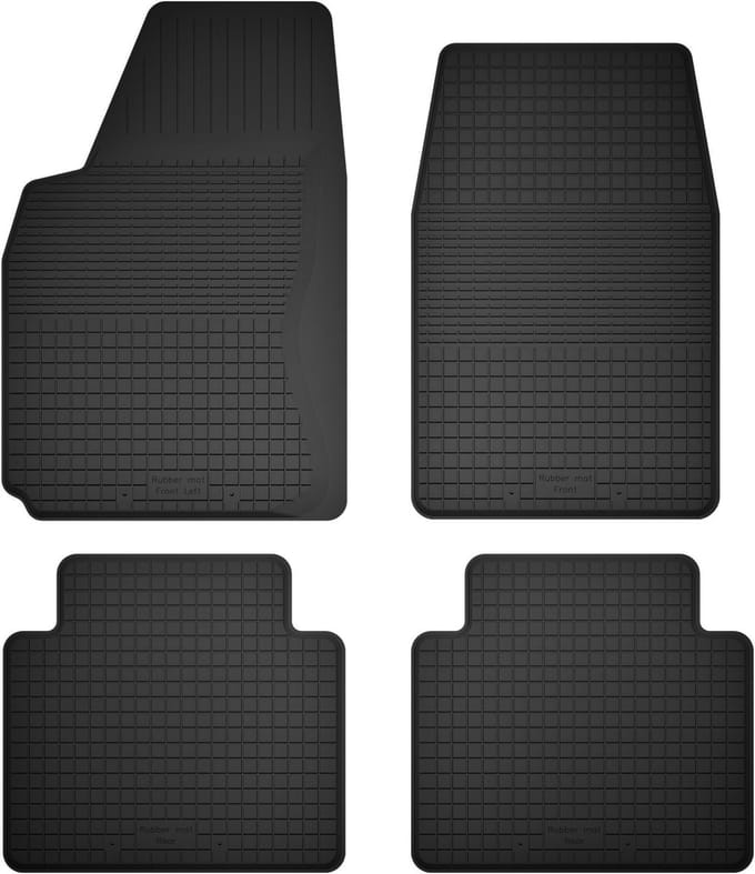 Wielganizator BasicProtect Serie - Rubber Autovloermatten - Geschikt voor Ford Explorer MK2 SUV - 1,5 cm Rand - Set van 4