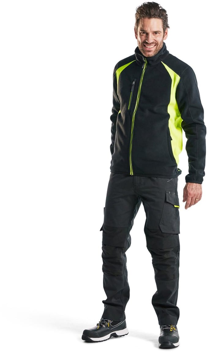 Blaklader Service Werkbroek met stretch 1495-1330 - Mannen - Zwart/Geel - 46