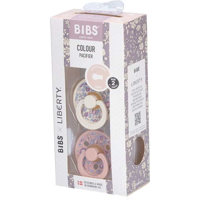 BIBS x Liberty Colour Fopspeen - 6-18 mnd - 2-pack - Rond - Eloise Blush