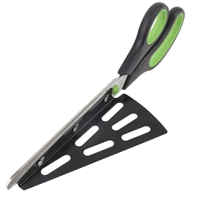 Pizzascharen Mes Pizza Snijgereedschap Roestvrij Staal Pizzasnijder Slicer Bakgereedschap Multifunctioneel Met Afneembare Spatel black