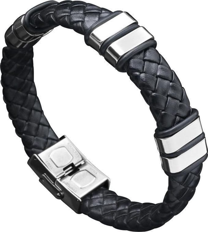 Montebello Armband Arwa - Pu Leer - 316L Staal - 16mm - 20cm
