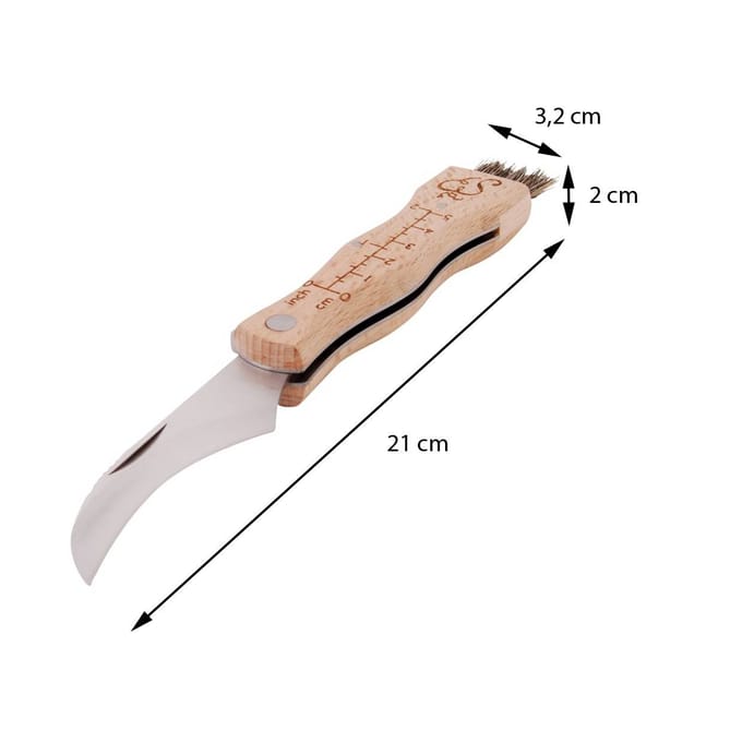 Couteau à champignons avec brosse