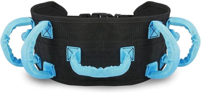 Revalidatie loopband - Herstelgordel - Veilig Lopen - 7 Handgrepen - Ondersteunt 136 kg - Zwart