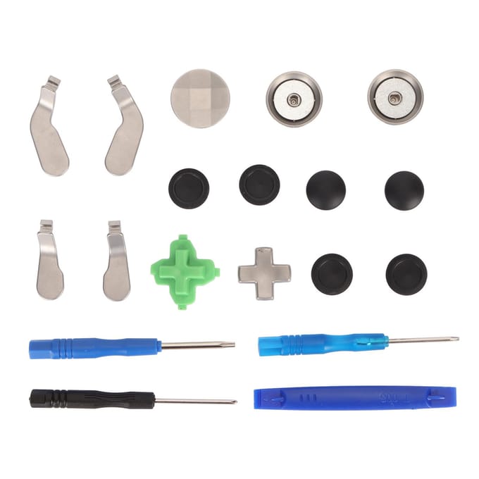 15 in 1 Controller Paddles Thumbstick Accessoires Vervanging Roestvrij Staal Controller Joystick gray