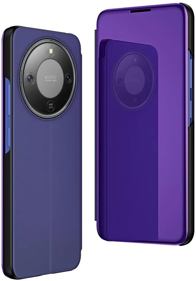Hoesje geschikt voor HONOR Magic8 Lite - Phonesta Smart View Mirror Book Case - Indigo