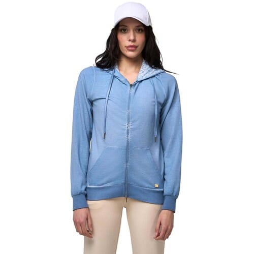 Capuchon sweaters Leone 1947 Woman Hoody Full Zip Lace