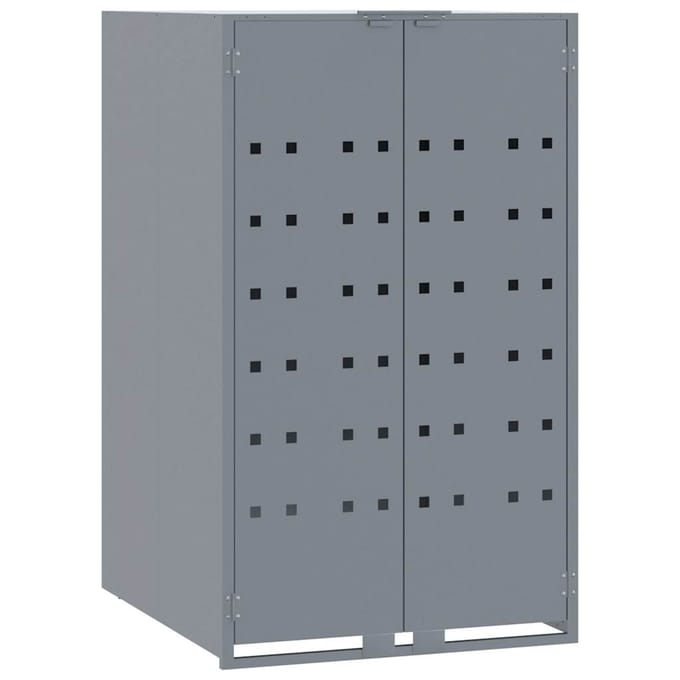 vidaXL - Containerberging - voor - 1 - container - 69x79x117 - cm - staal - grijs
