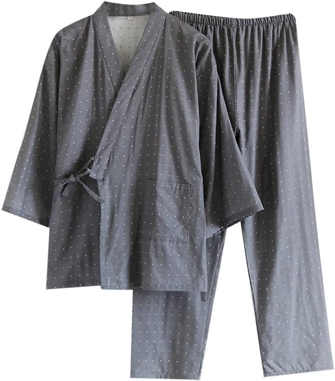 Mannen Yukata Katoenen Kimono in Japanse Stijl