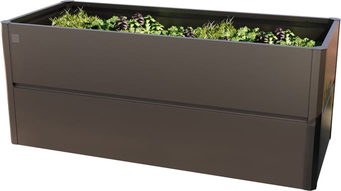 PRIMEYARD 200 x 85 x 77 cm moestuinbak Theo, staal, antraciet metallic