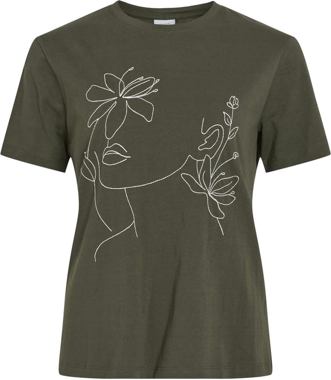 VILA - VISYBIL O-NECK S/S ARTISTIC TOP - Dames - T-shirts