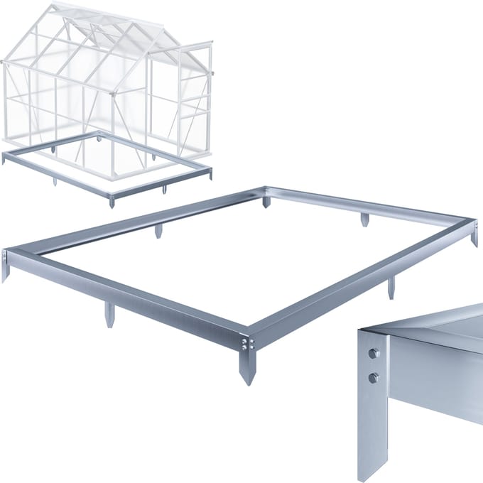 Gardebruk Stalen Fundering - Kweekkas 250x190x12cm Gegalvaniseerd - Grijs