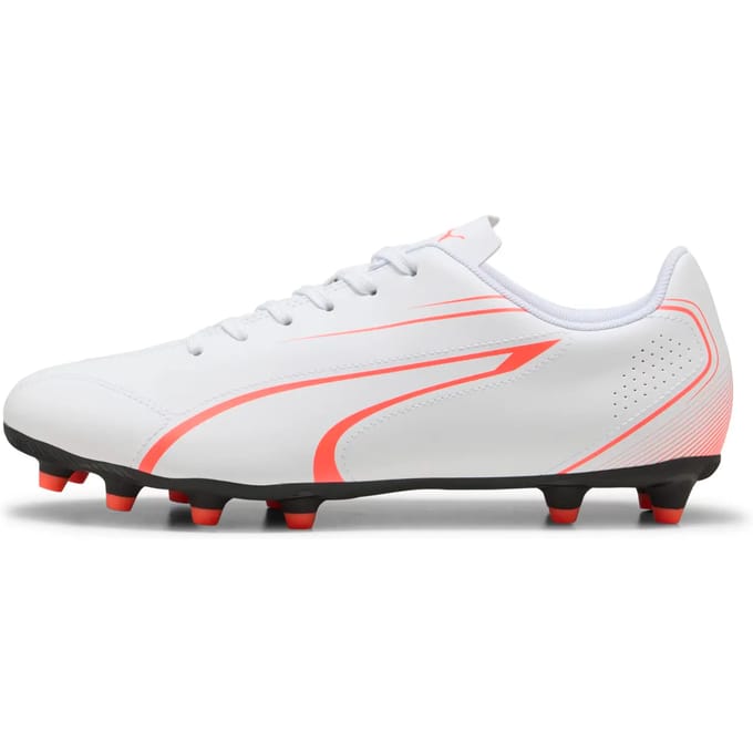 Puma voetbalschoenen Vitoria FG/AG - wit/rood - synthetisch leer.
