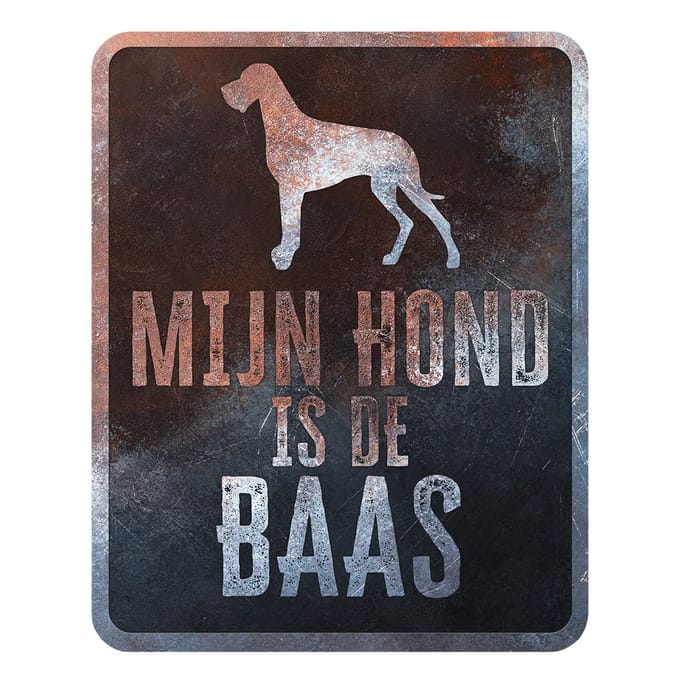 Waarschuwingsbord deense hond français D&D Home